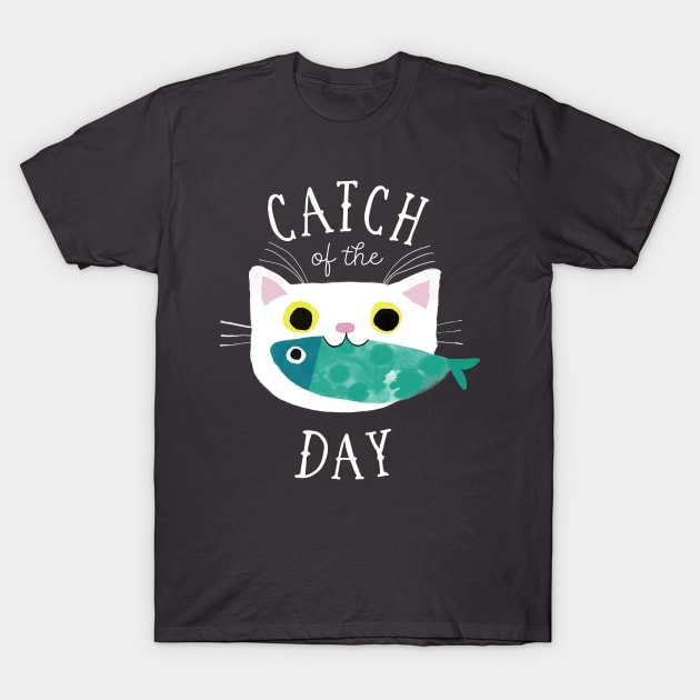 Catch of the Day T-Shirt by Planet Cat Studio